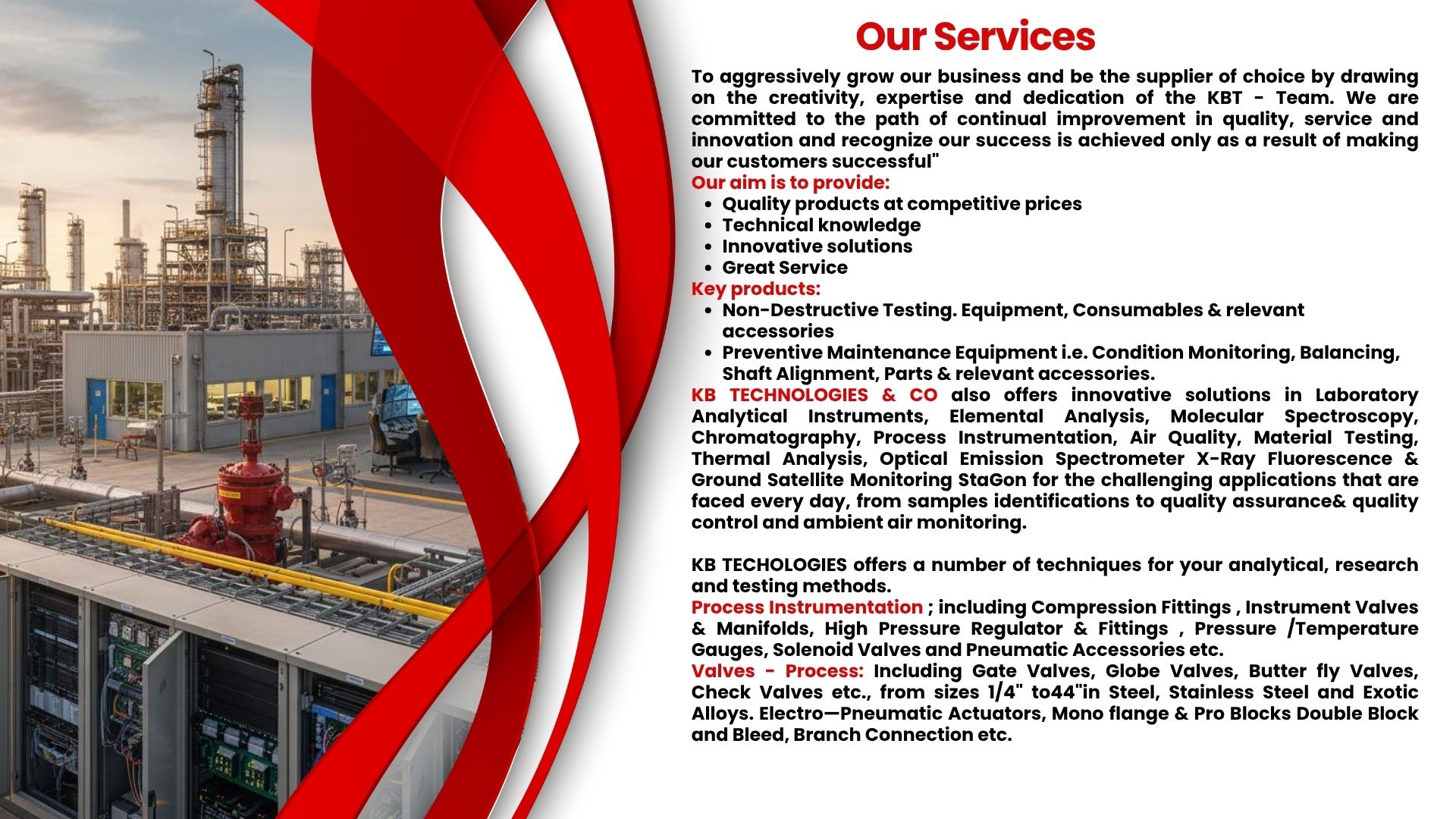 KB Technologies services company profile page